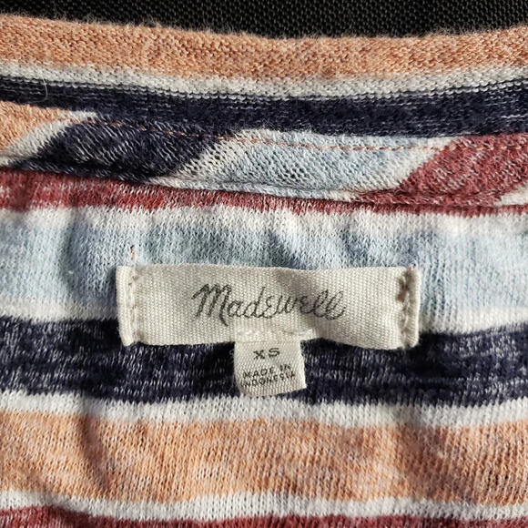 Madewell Alto Scoop Tee in Colborne Stripe Women’s XS - Picture 6 of 8